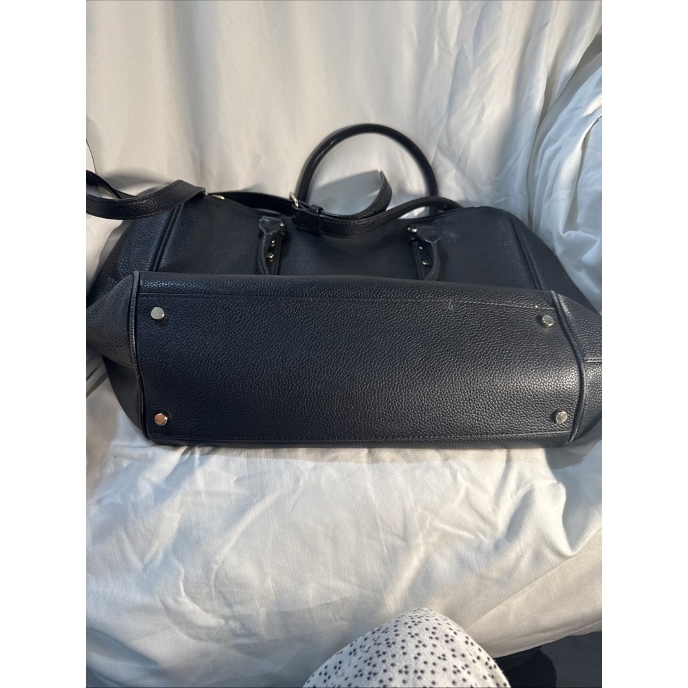 Kate Spade Mulberry Street Leighann Satchel Handbag Black Pebbled Leather - Picture 10 of 12